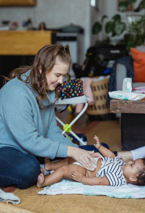 Changing diaper anywhere